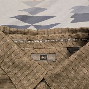 REI Olive Checkered Shirt Mens Size XXL